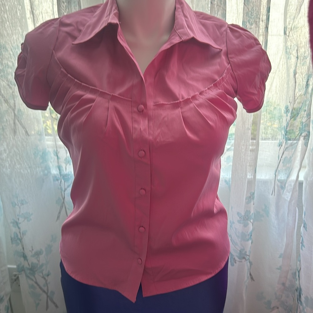 NWT Antilia Femme Cap Sleeve Blouse Size M